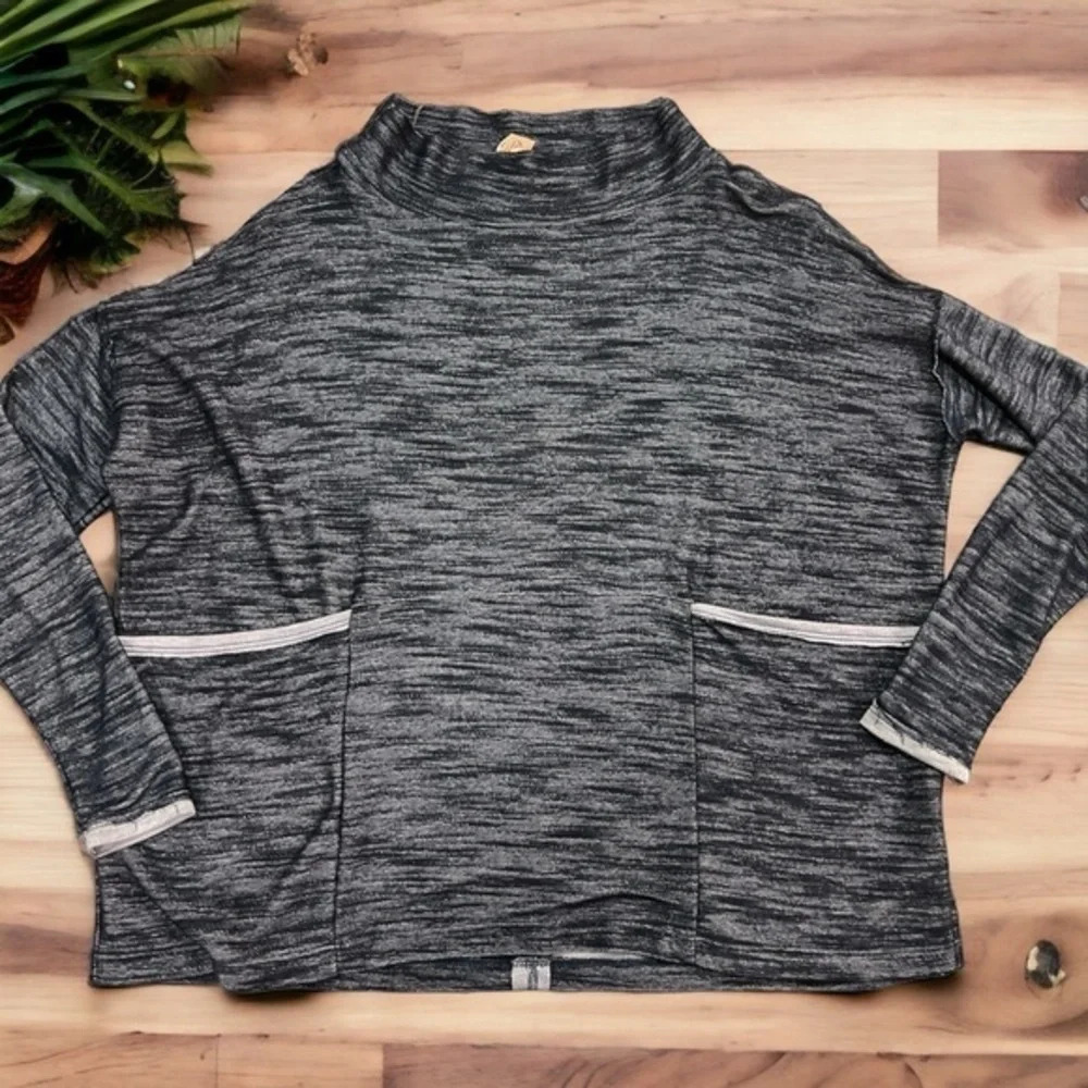 Maronie Washed Denim Long Sleeve Top